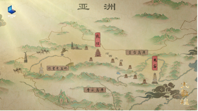 ▲中国风的地图动画