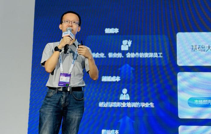 Convertlab联合创始人兼首席产品官 王琤演讲中