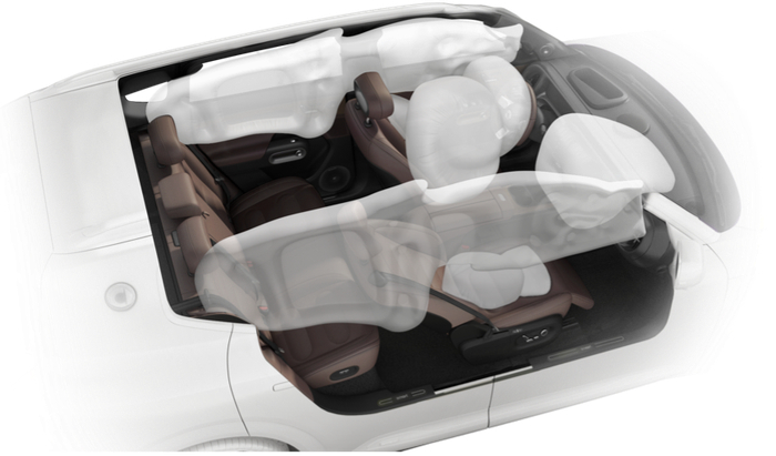 整车多达 8 个安全气囊