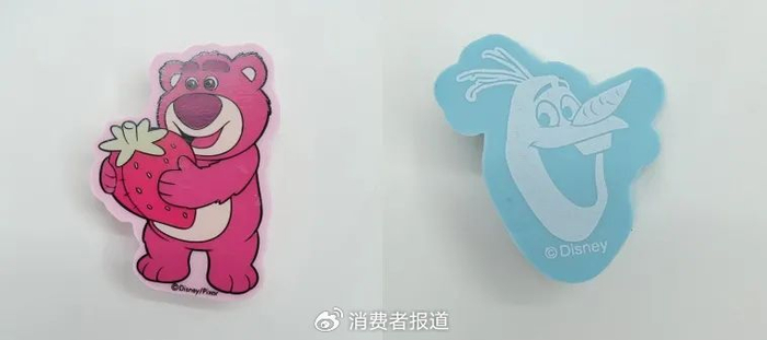 ▲2款迪士尼橡皮擦造型可爱，但消字性能一般