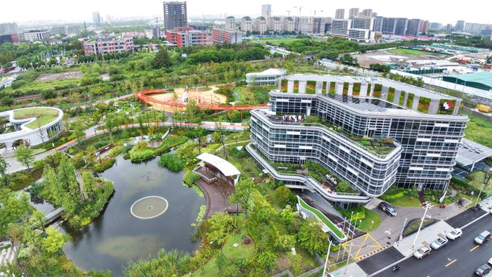 俯瞰李子园公园。