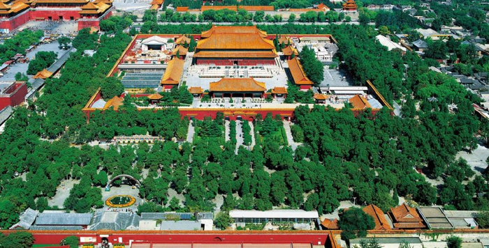 北京市劳动人民文化宫鸟瞰图。图源：北京市劳动人民文化宫