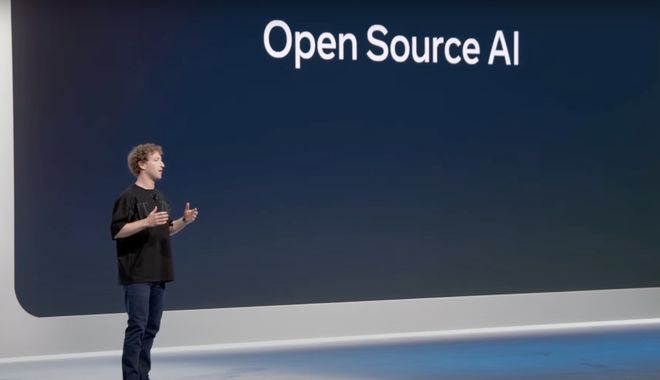 扎克伯格宣扬开源AI｜图片来源：Meta