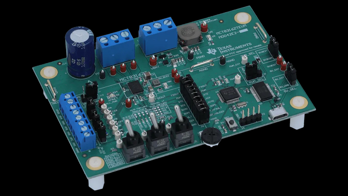 图2：用于感应无刷直流电机梯形控制的评估板MCT8316ZTEVM（图源：TI）