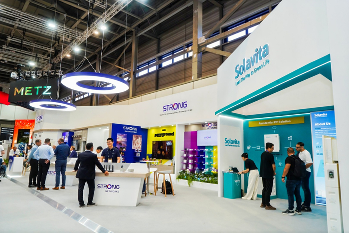 图为创维光伏产品和全场景解决方案亮相2024年柏林国际消费电子展。（资料图片）