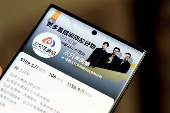 “三只羊网络”的直播间主页。图/视觉中国