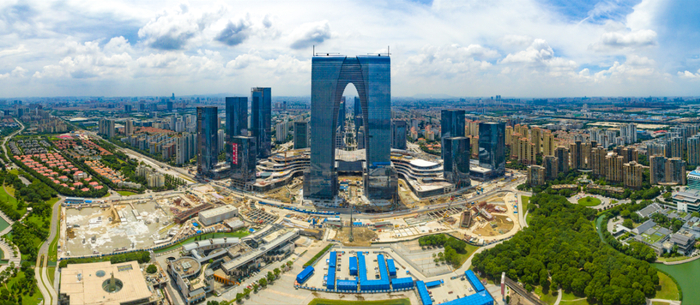 建设中的苏州中心地下空间整体开发