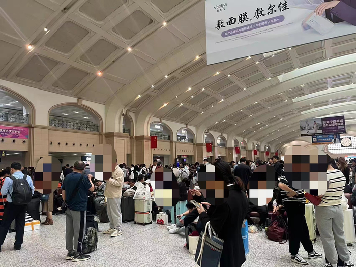 9月29日哈尔滨站客流量 图源：受访者提供