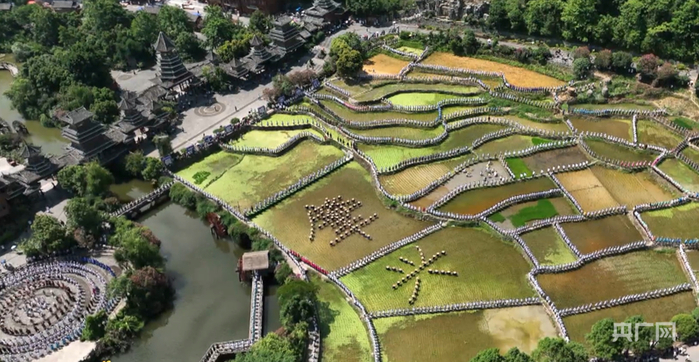 秋日里的肇兴侗寨呈现出一幅生动的田园诗画（央广网发  黎平县融媒体中心供图）