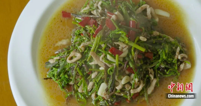 蕨菜炒肉。嘉荫县委宣传部供图