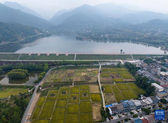   周至县骆峪镇骆峪村景色（9月28日摄，无人机照片）。新华社记者 邵瑞 摄