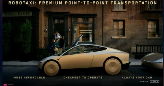 图源：Tesla 'We, Robot' 直播