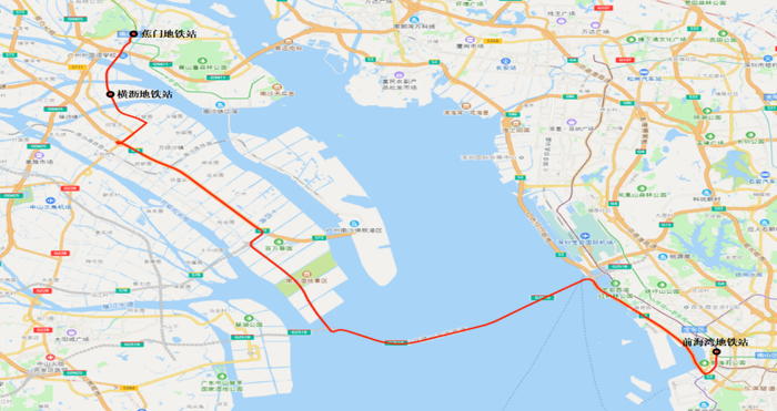 广深跨市公交站点示意图。图源：南沙交投集团