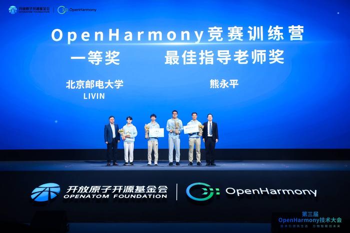 OpenHarmony竞赛训练营一等奖、最佳指导老师奖