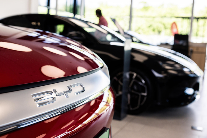 ▲当地时间2024年5月27日，比亚迪在匈牙利布达佩斯。图据视觉中国