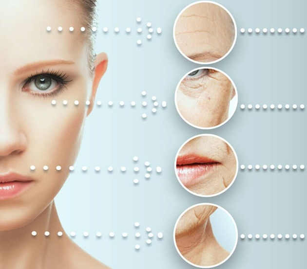 多种因素造成皮肤老化的表现