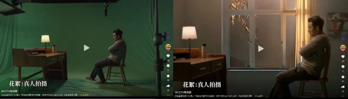 “AI+真人”短剧《爱永无终止》，工作花絮照及成片剧照