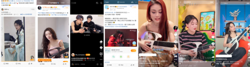 　　图2. 众多明星社媒分享LiberLive无弦吉他弹唱体验