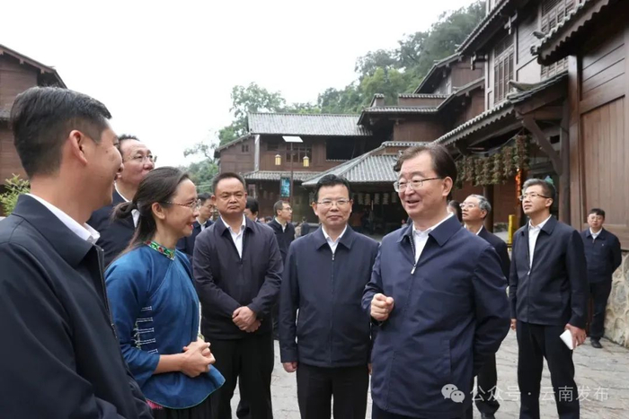 王宁在广南县杨柳井乡六郎城村调研。雷桐苏 摄