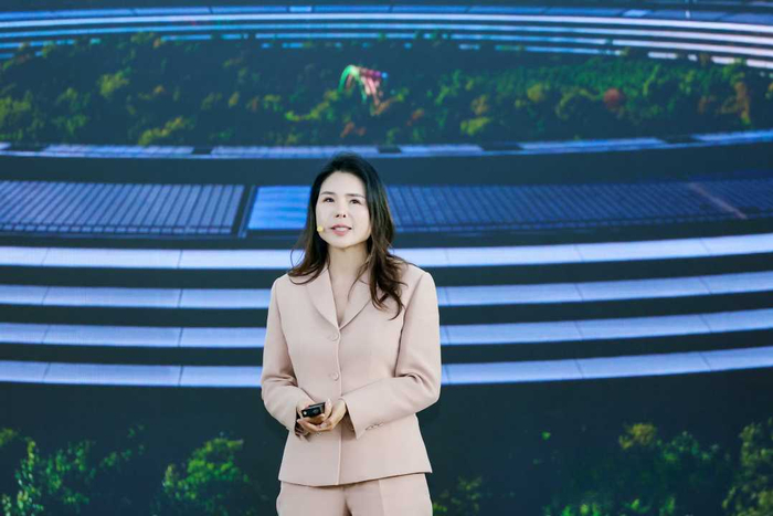 美国苹果公司副总裁及大中华区董事总经理葛越出席“2024 ESG全球领导者大会”。（资料图片）