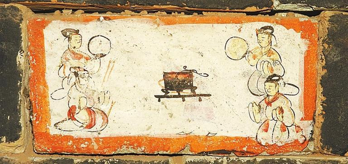 燕居图画像砖（本文图片由甘肃省博物馆提供）