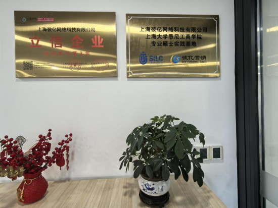 上海彼亿网络科技有限公司荣誉墙