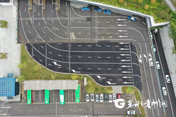 贵阳北站出租车蓄车池俯瞰图