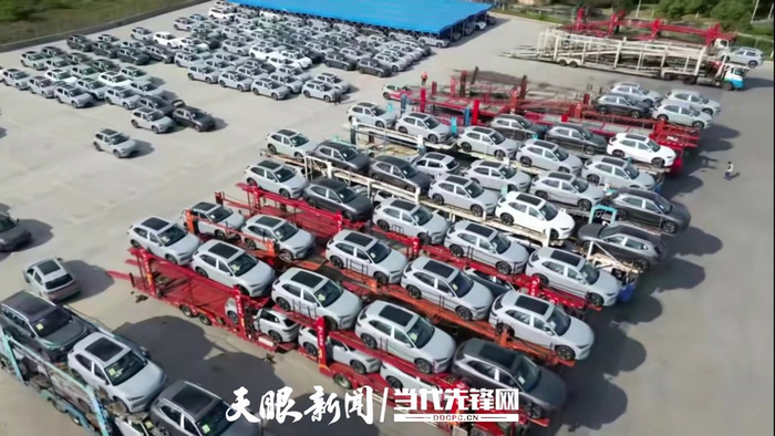 吉利汽车贵阳制造基地整车物流园。企业供图