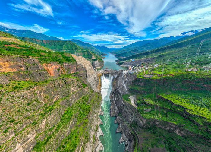 白鹤滩水电站全景图片图片