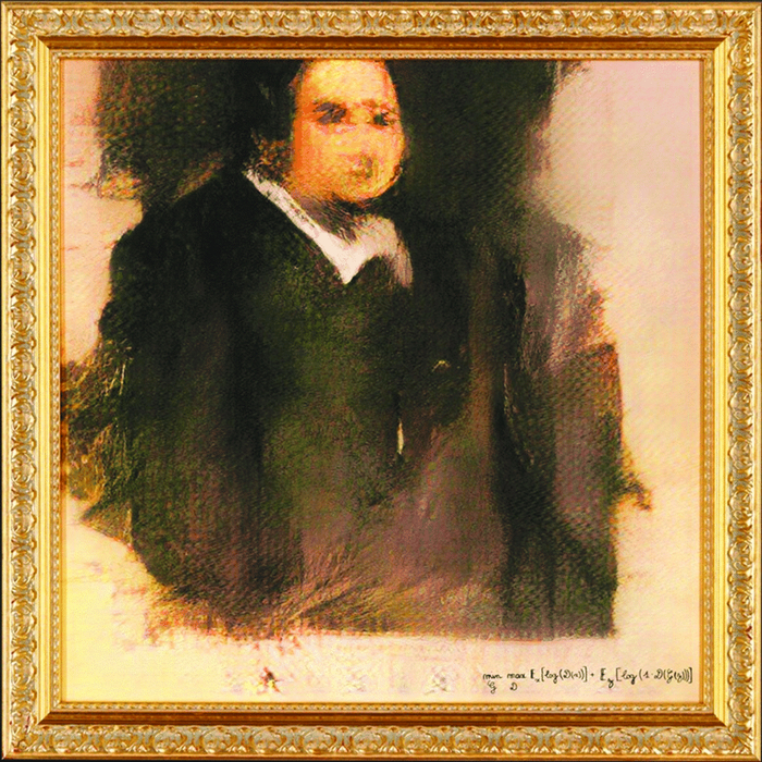 艺术品「Portrait of Edmond de Belamy」（图源：ResearchGate）