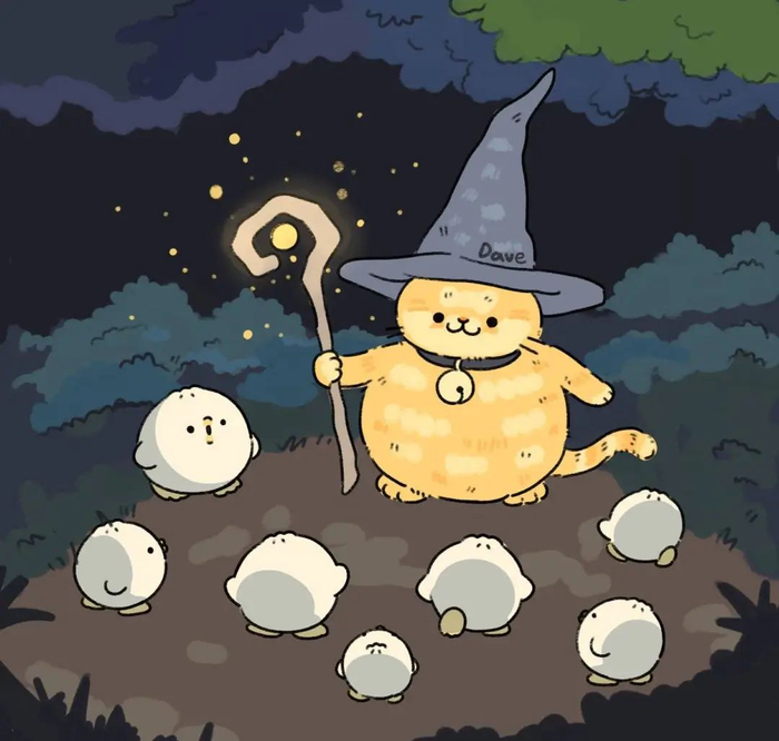 将巫师猫变成可爱卡通风，图源：@BBIM_official