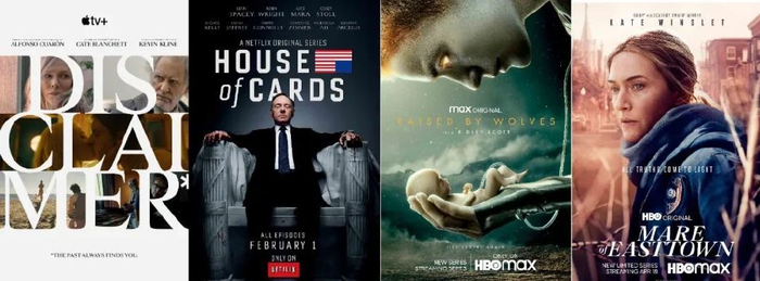 《免责声明》 《纸牌屋》 《异星灾变》 《东城梦魇》海报。