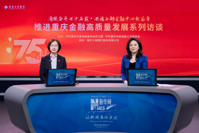 图为人保财险重庆分公司党委书记、总经理肖莉接受访谈