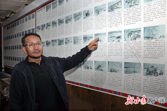 王万青的儿子王团胜讲述父亲的故事。新甘肃·甘肃日报记者 田蹊 摄