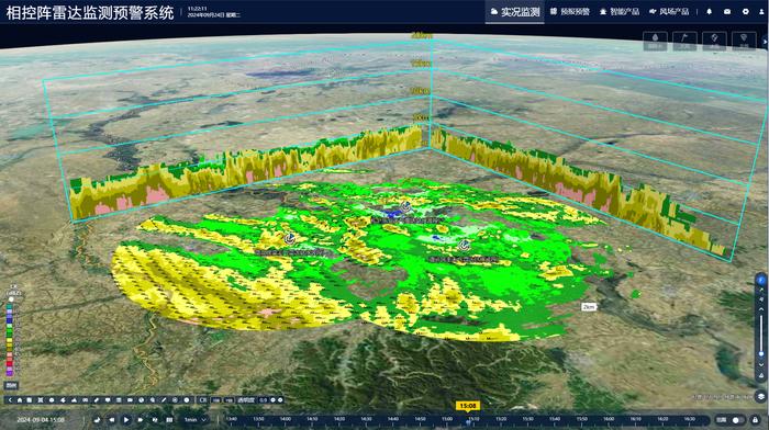 相控阵雷达监测预警系统（央广网发 亚冬会气象台供图）