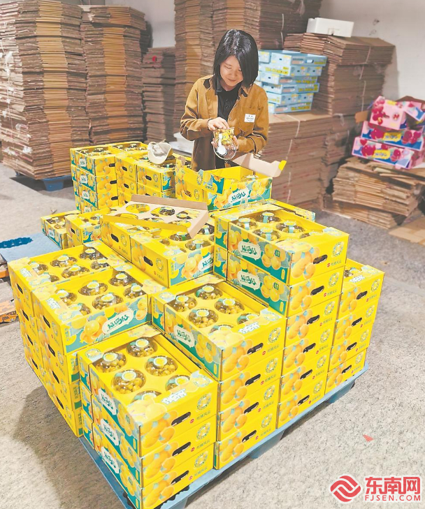 Amy正在检验水果货源。