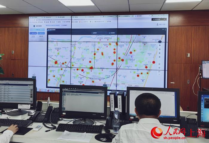 “数字社工”能够将工单分布情况生成热力图。人民网记者 唐小丽摄