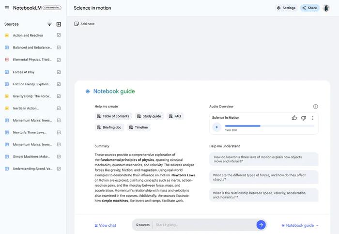 NotebookLM能用AI生成播客|图片来源：NotebookLM