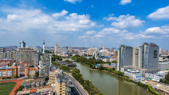 航拍南通主城区（央广网发  张松  摄）