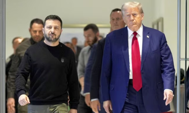 ▲今年9月27日，泽连斯基和特朗普在纽约会晤