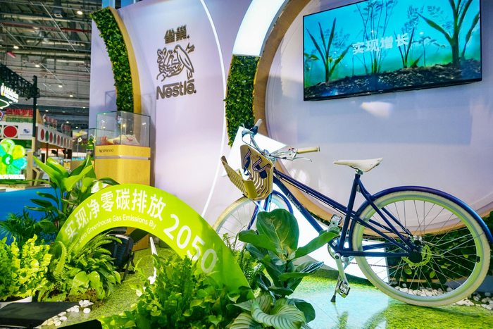 雀巢展台可持续理念展品，由受访企业供图