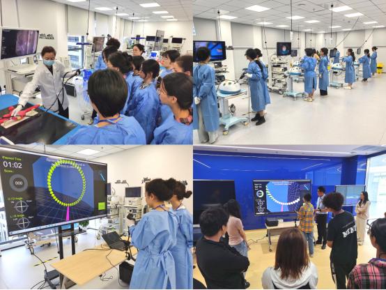 医学生们走进奥林巴斯C-TEC参观和体验医疗设备