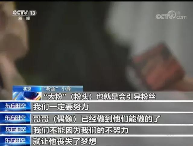 “大粉”（“粉头”）讲述如何引导粉丝。新闻截屏