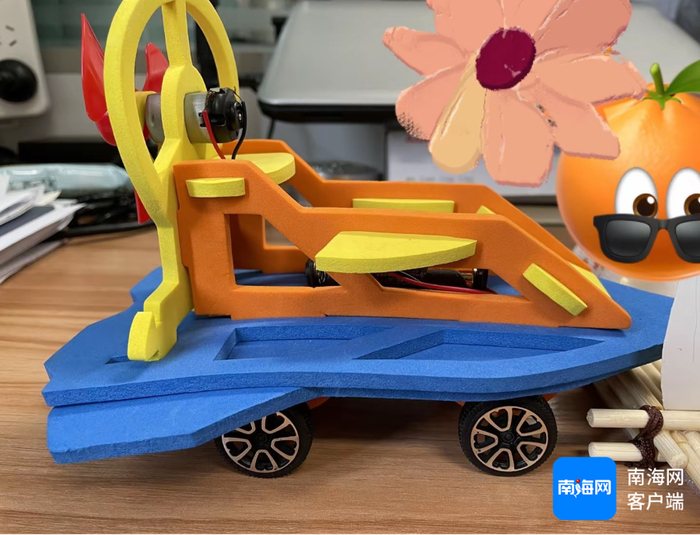 海南省农垦直属第一小学五年级学生在科学课上的作品。受访者供图