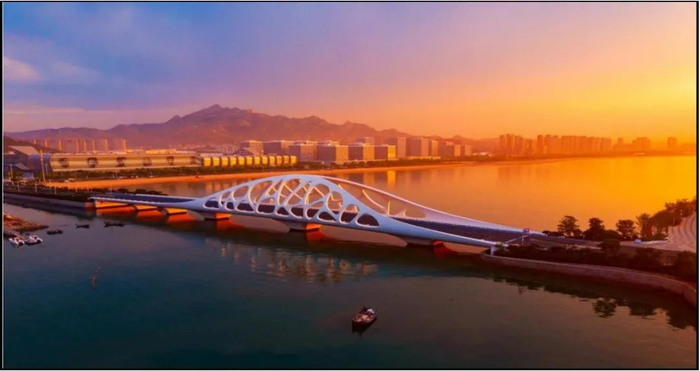 ▲灵山湾珊瑚贝壳桥