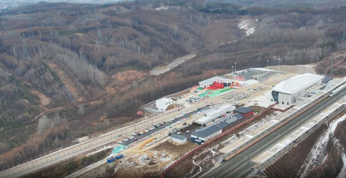 亚布力交通枢纽（央广网见习记者张瀚予  摄）