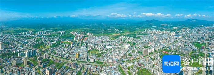 屯昌县屯城镇全景。海南日报全媒体记者 李天平 摄