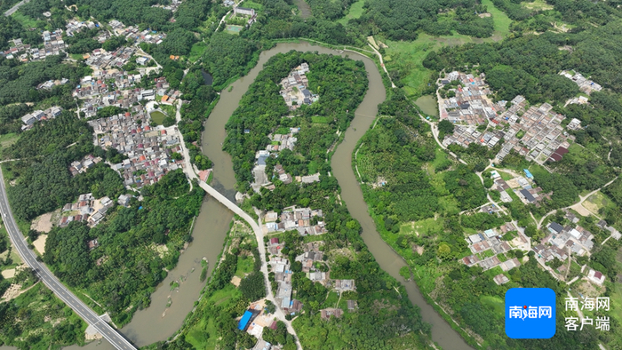 屯昌县乌坡镇青梯河航拍。通讯员 林小丹 摄