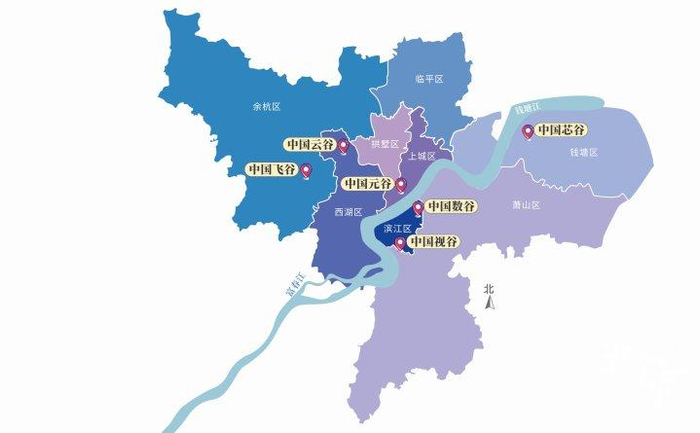 杭州六大“国字号”产业谷先导区、核心区
