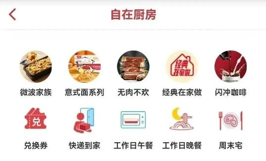 此前肯德基App的“自在厨房”专区